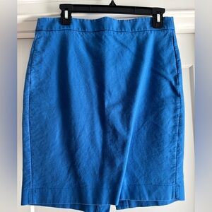 J. Crew Vibrant Blue Pencil Skirt